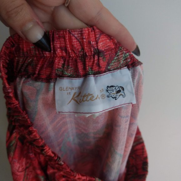 Vintage Glenayr "Kitten" Patterned Midi Skirt - Picture 3 of 4